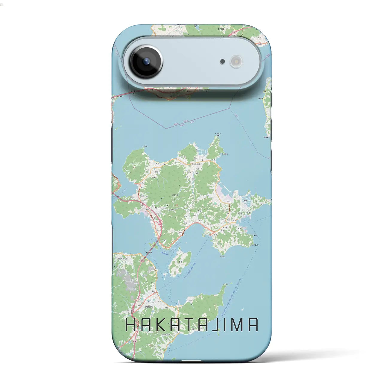 【伯方島（愛媛県）】地図柄iPhoneケース（バックカバータイプ）