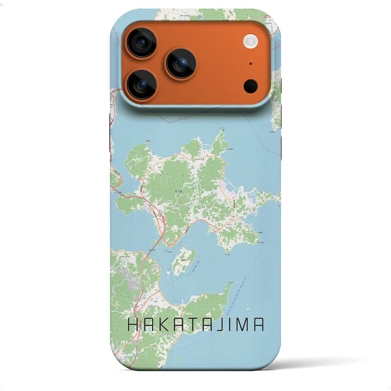 【伯方島（愛媛県）】地図柄iPhoneケース（バックカバータイプ）