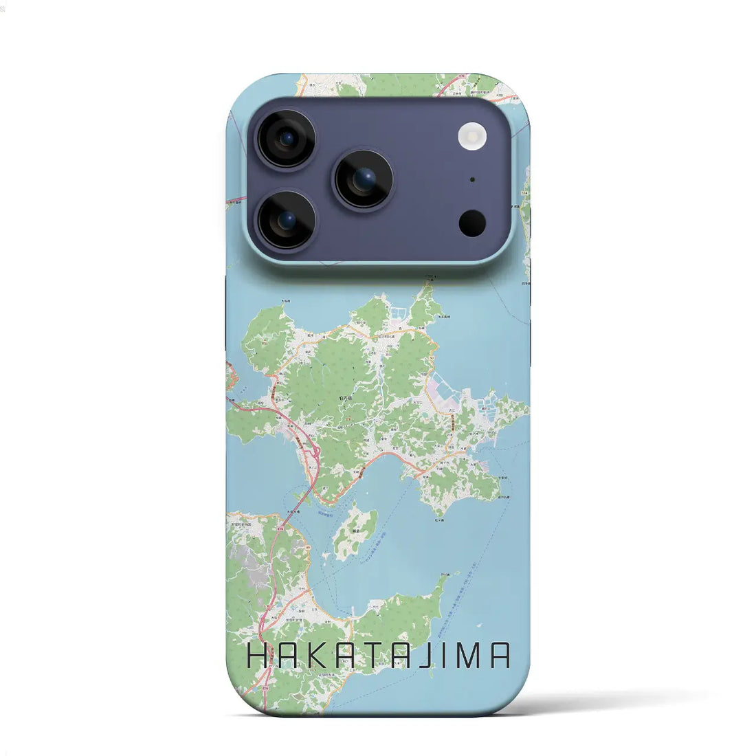 【伯方島（愛媛県）】地図柄iPhoneケース（バックカバータイプ）ナチュラル・iPhone 17 Pro Max 用