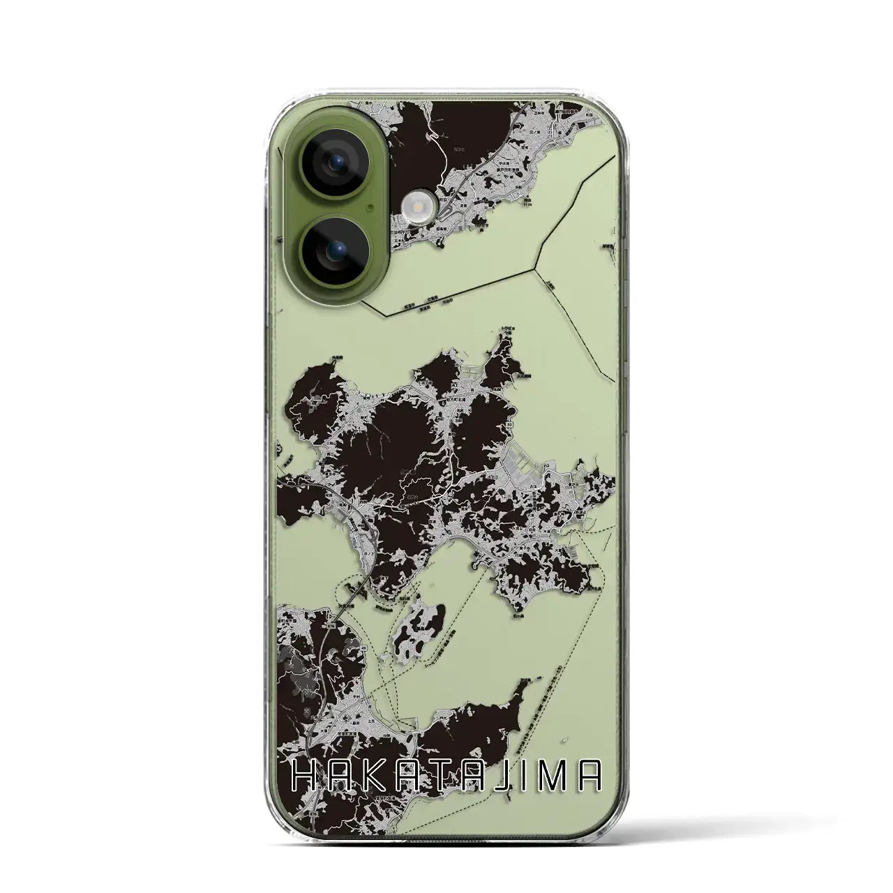 【伯方島（愛媛県）】地図柄iPhoneケース（クリアタイプ）