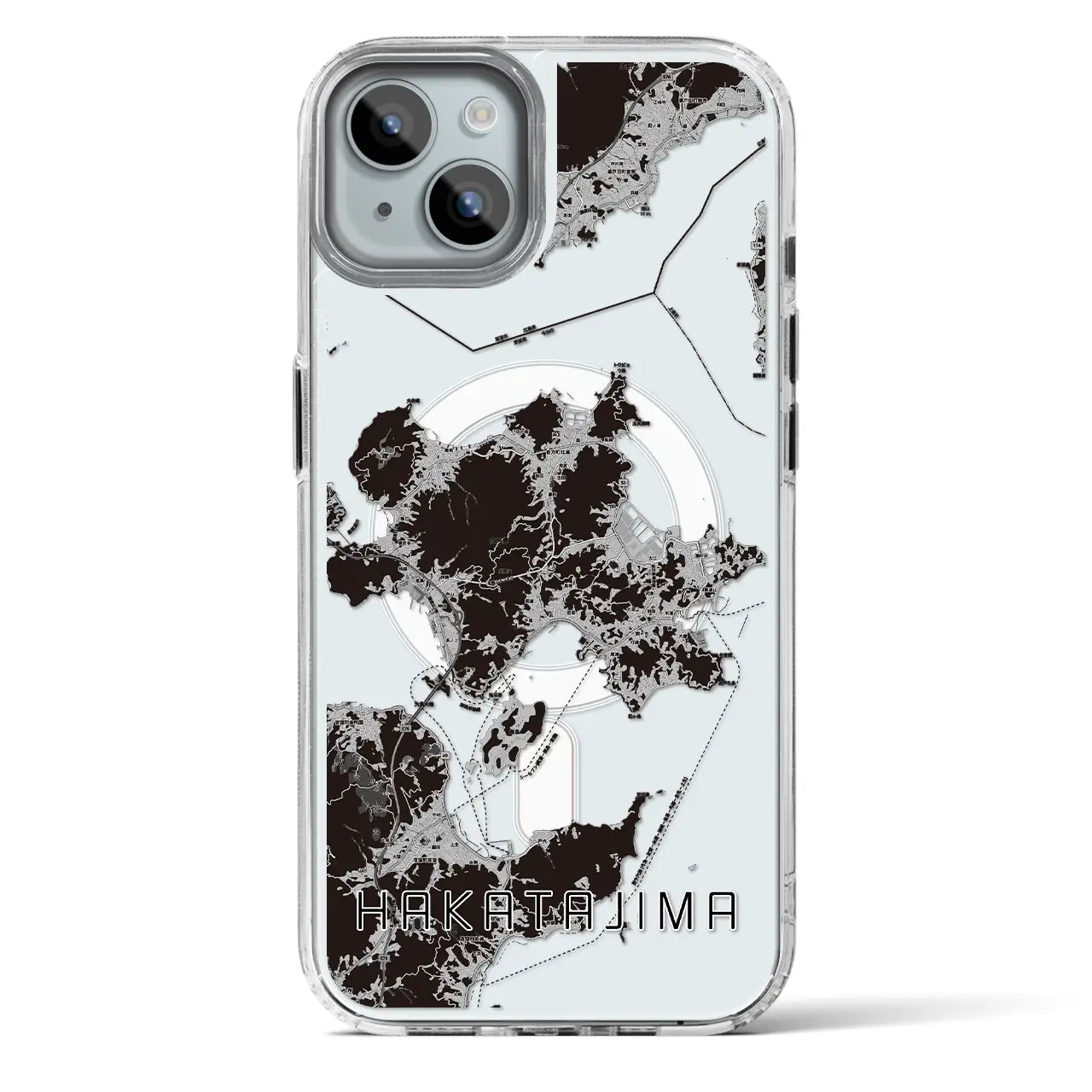 【伯方島（愛媛県）】地図柄iPhoneケース（MagSafeタイプ）