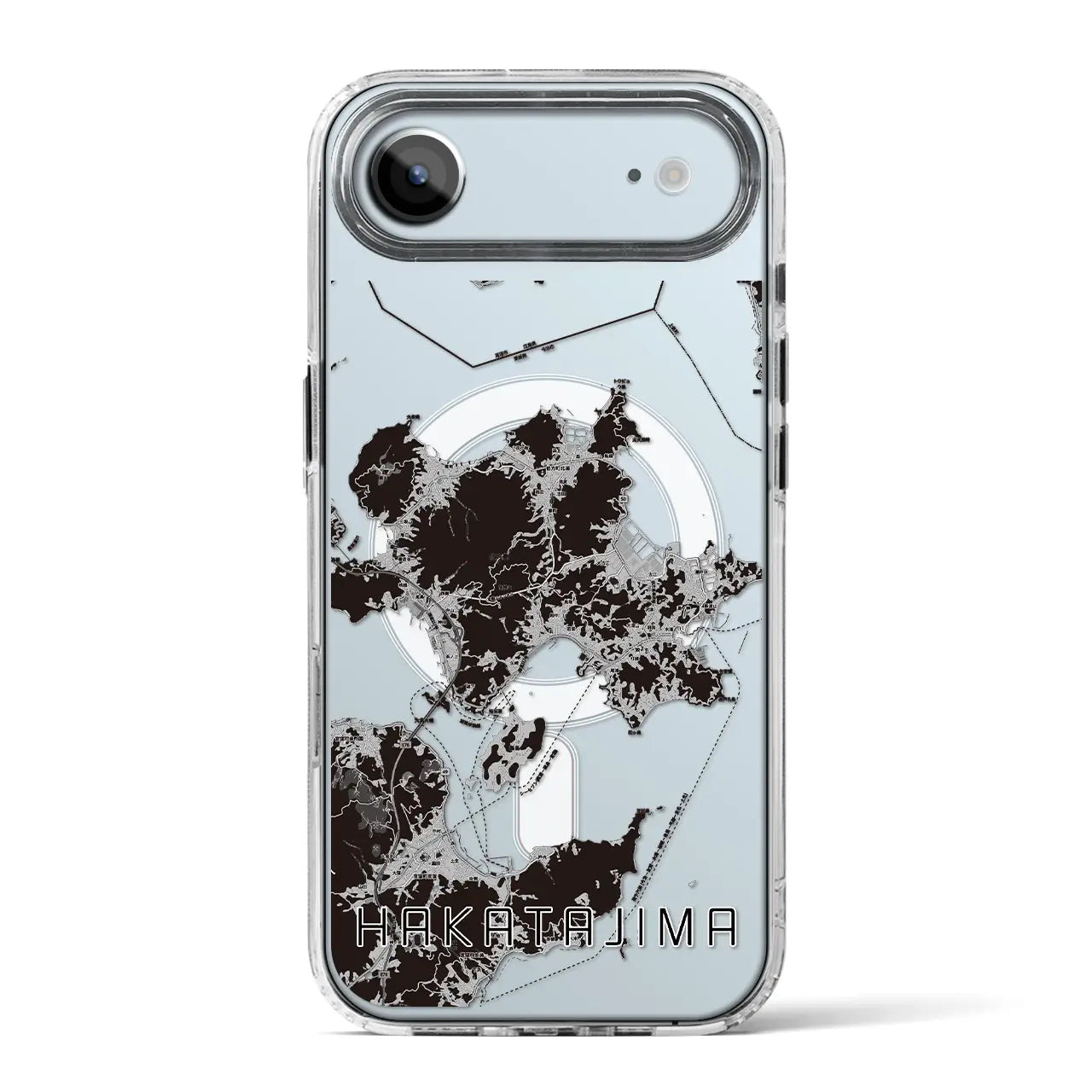 【伯方島（愛媛県）】地図柄iPhoneケース（MagSafeタイプ）