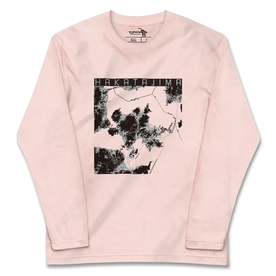 【伯方島(愛媛県)】地図柄ロングスリーブTシャツ