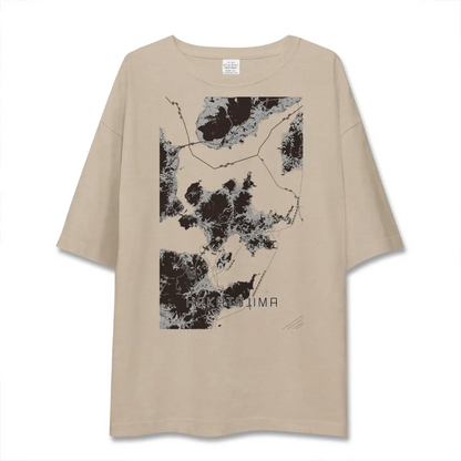 【伯方島（愛媛県）】地図柄ビッグシルエットTシャツ