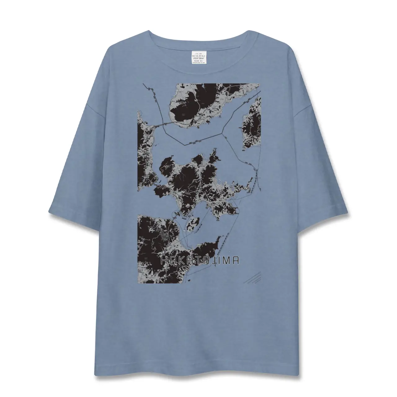 【伯方島（愛媛県）】地図柄ビッグシルエットTシャツ