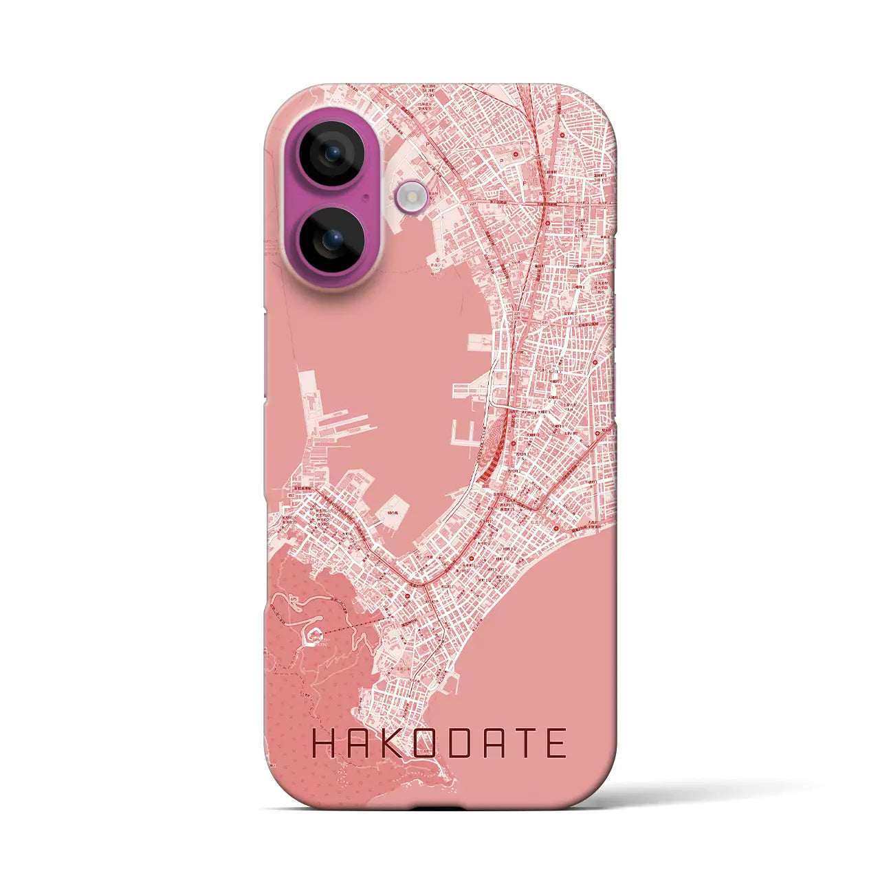 【バレンタイン限定 函館（北海道）】地図柄iPhoneケース（バックカバータイプ）