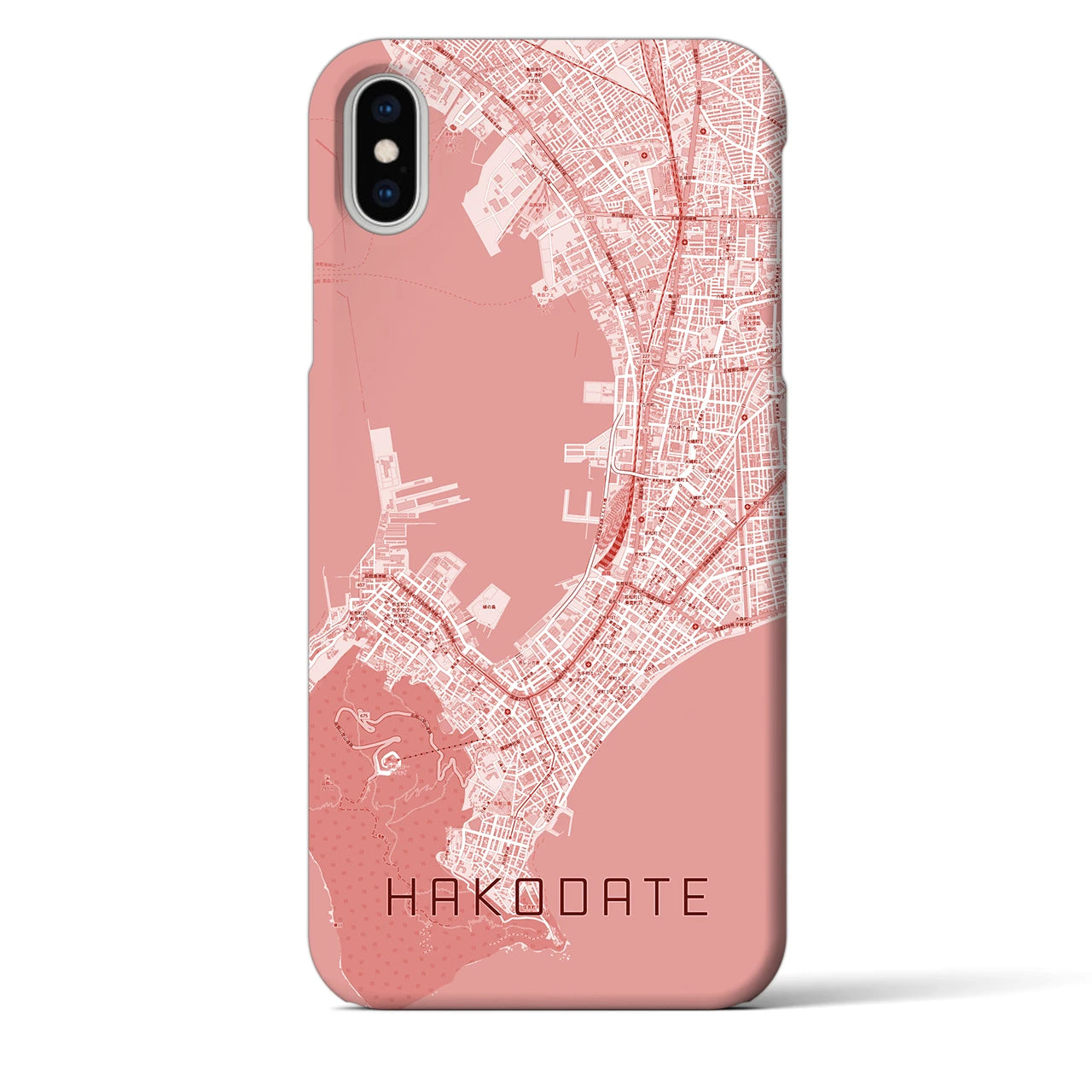 【バレンタイン限定 函館（北海道）】地図柄iPhoneケース（バックカバータイプ）