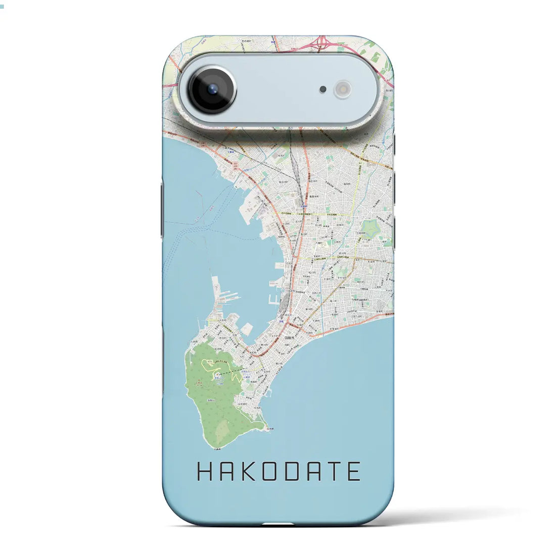 【函館2（北海道）】地図柄iPhoneケース（バックカバータイプ）ナチュラル・iPhone 17 Pro Max 用