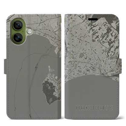 【函館2（北海道）】地図柄iPhoneケース（手帳タイプ）