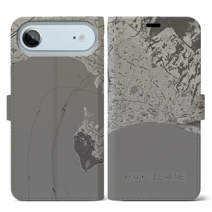 【函館2（北海道）】地図柄iPhoneケース（手帳タイプ）