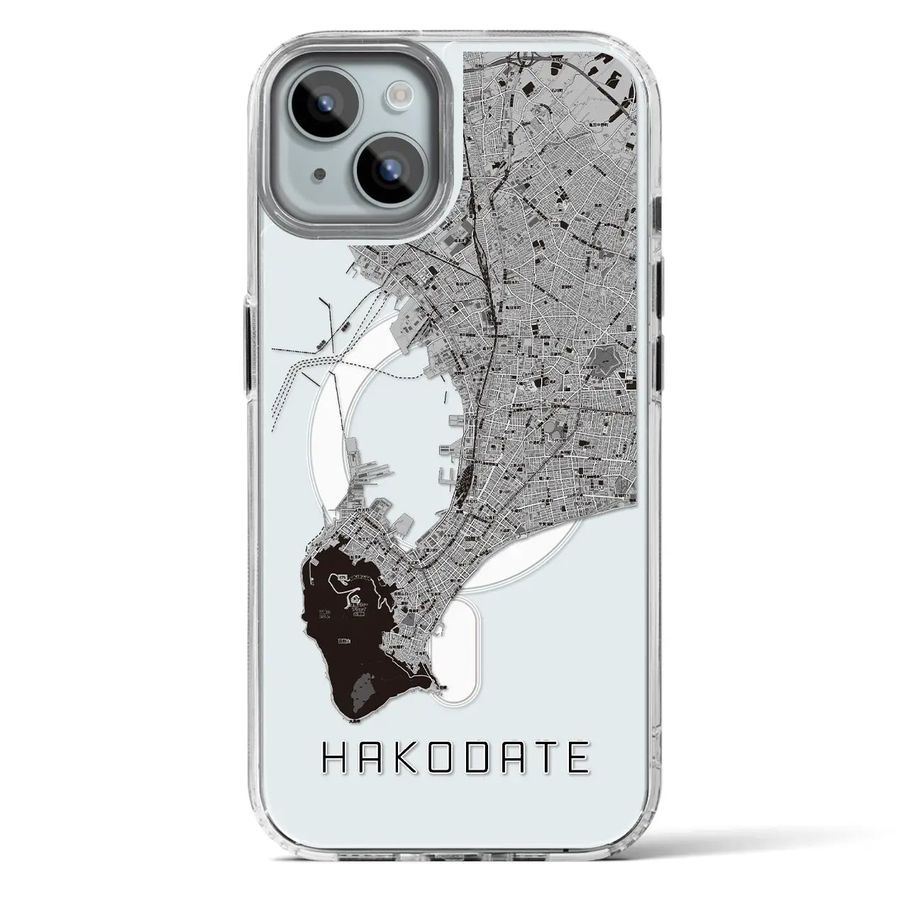 【函館2（北海道）】地図柄iPhoneケース（MagSafeタイプ）