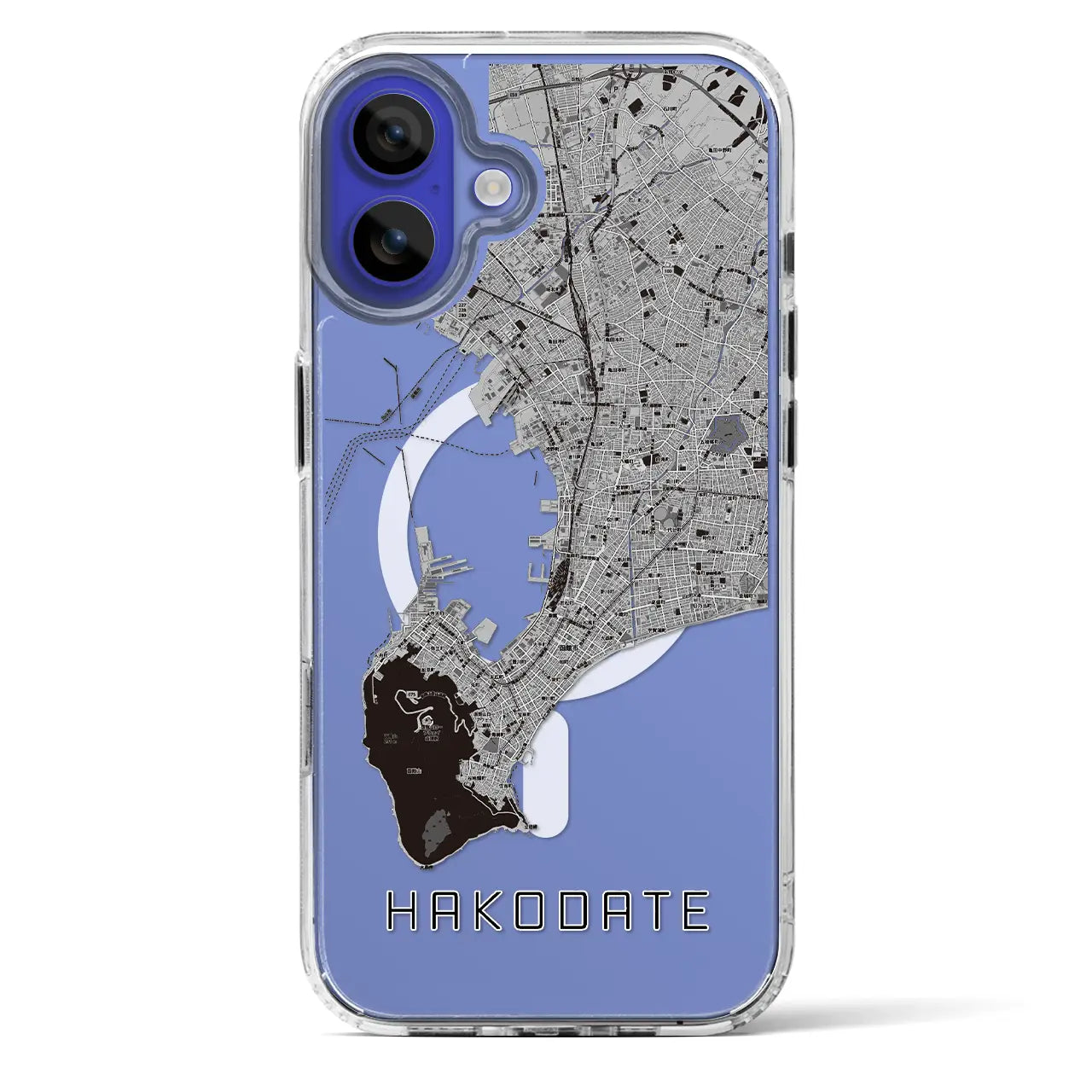 【函館2（北海道）】地図柄iPhoneケース（MagSafeタイプ）
