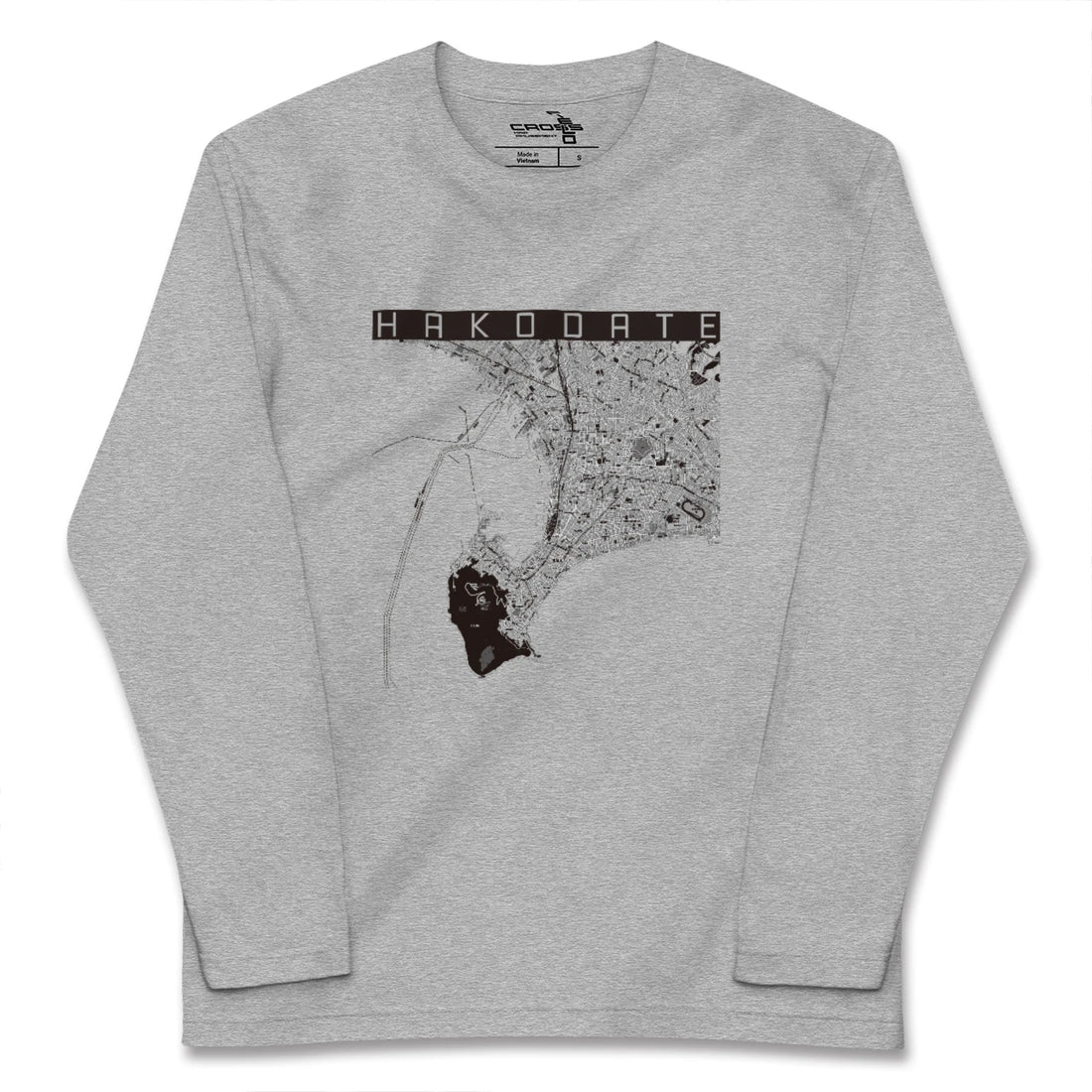 【函館2（北海道）】地図柄ロングスリーブTシャツ