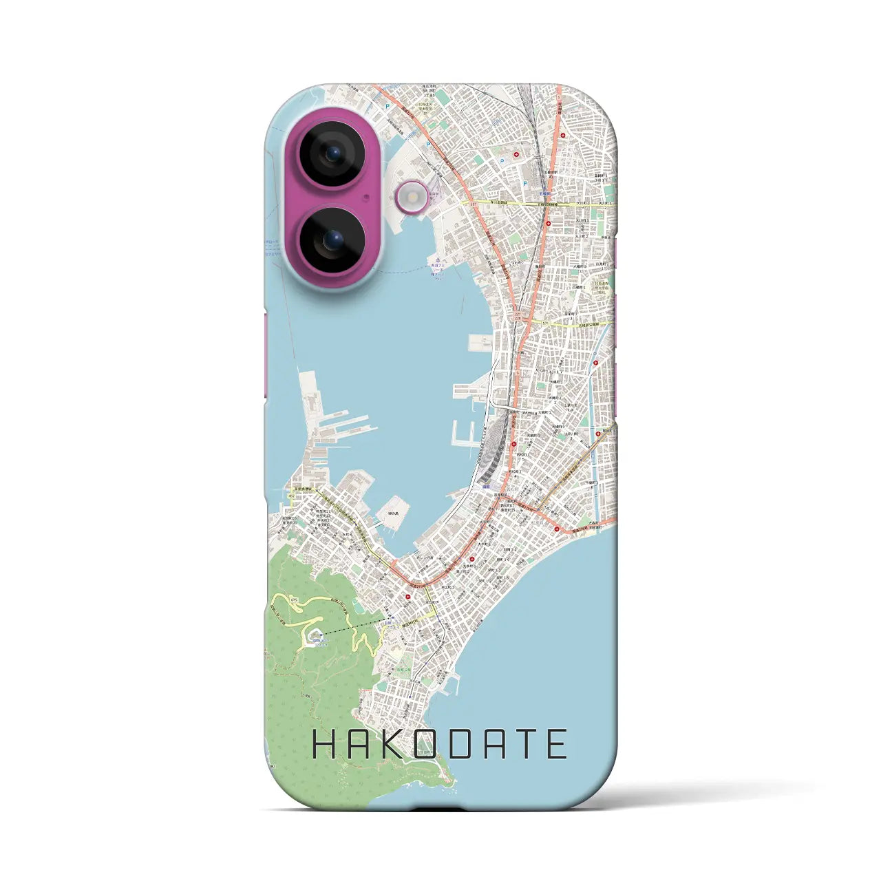 【函館（北海道）】地図柄iPhoneケース（バックカバータイプ）