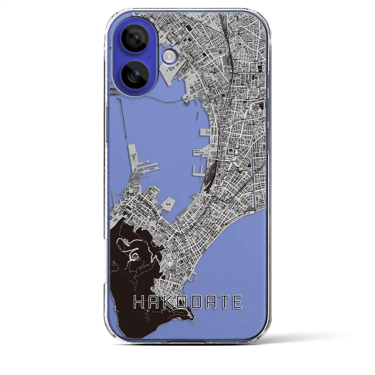 【函館（北海道）】地図柄iPhoneケース（クリアタイプ）