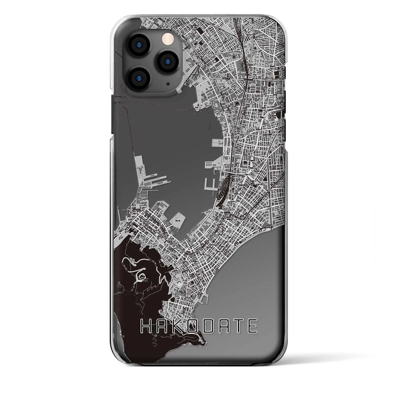 【函館（北海道）】地図柄iPhoneケース（クリアタイプ）