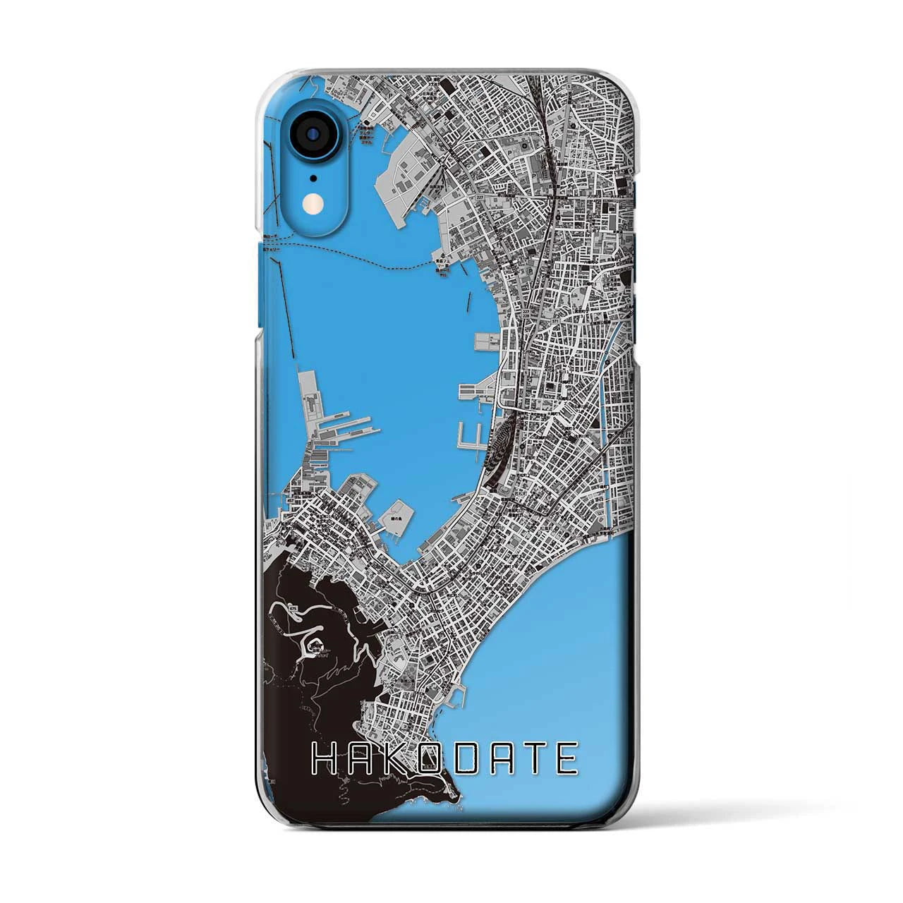 【函館（北海道）】地図柄iPhoneケース（クリアタイプ）