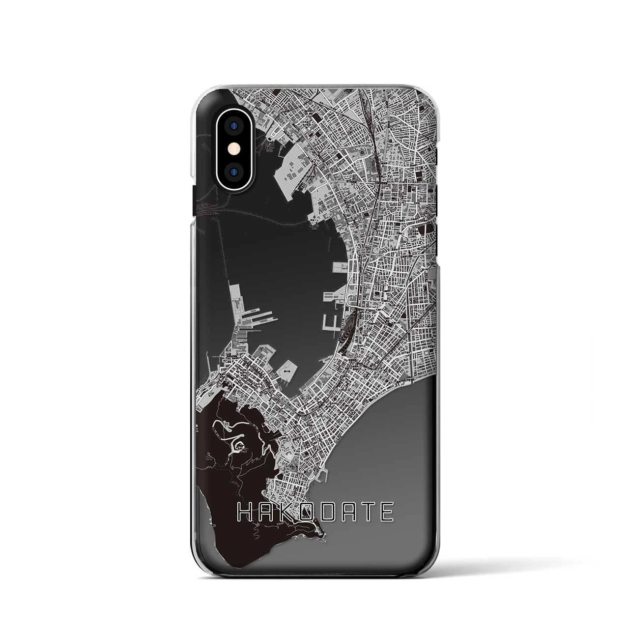 【函館（北海道）】地図柄iPhoneケース（クリアタイプ）