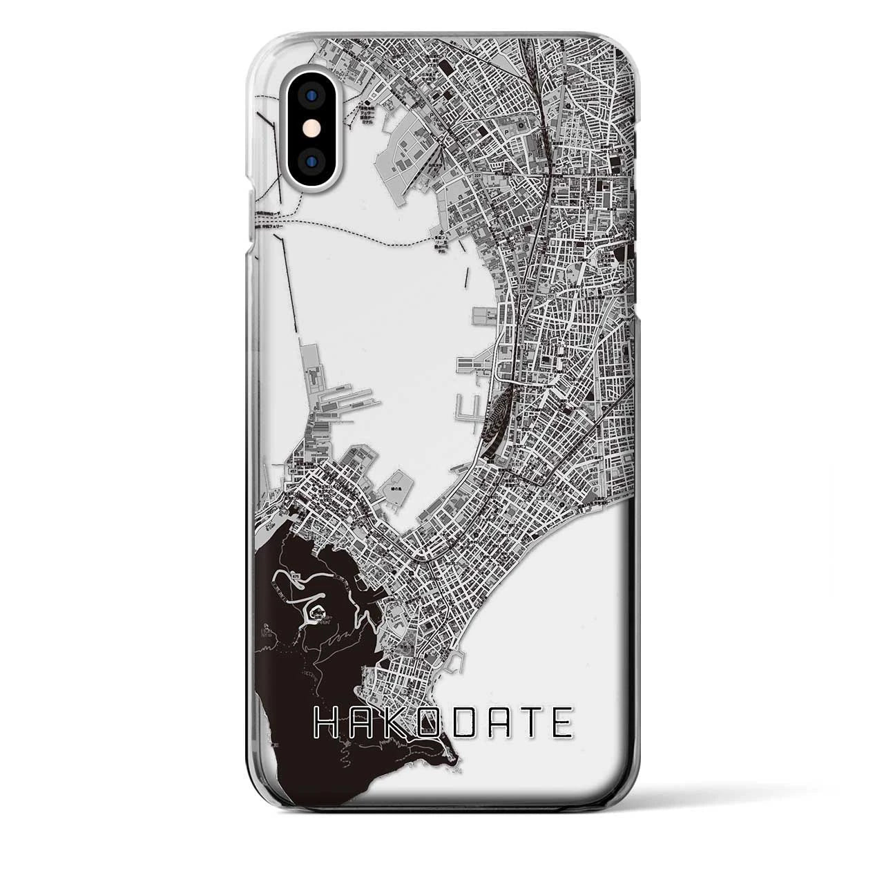 【函館（北海道）】地図柄iPhoneケース（クリアタイプ）