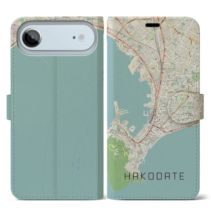 【函館（北海道）】地図柄iPhoneケース（手帳タイプ）