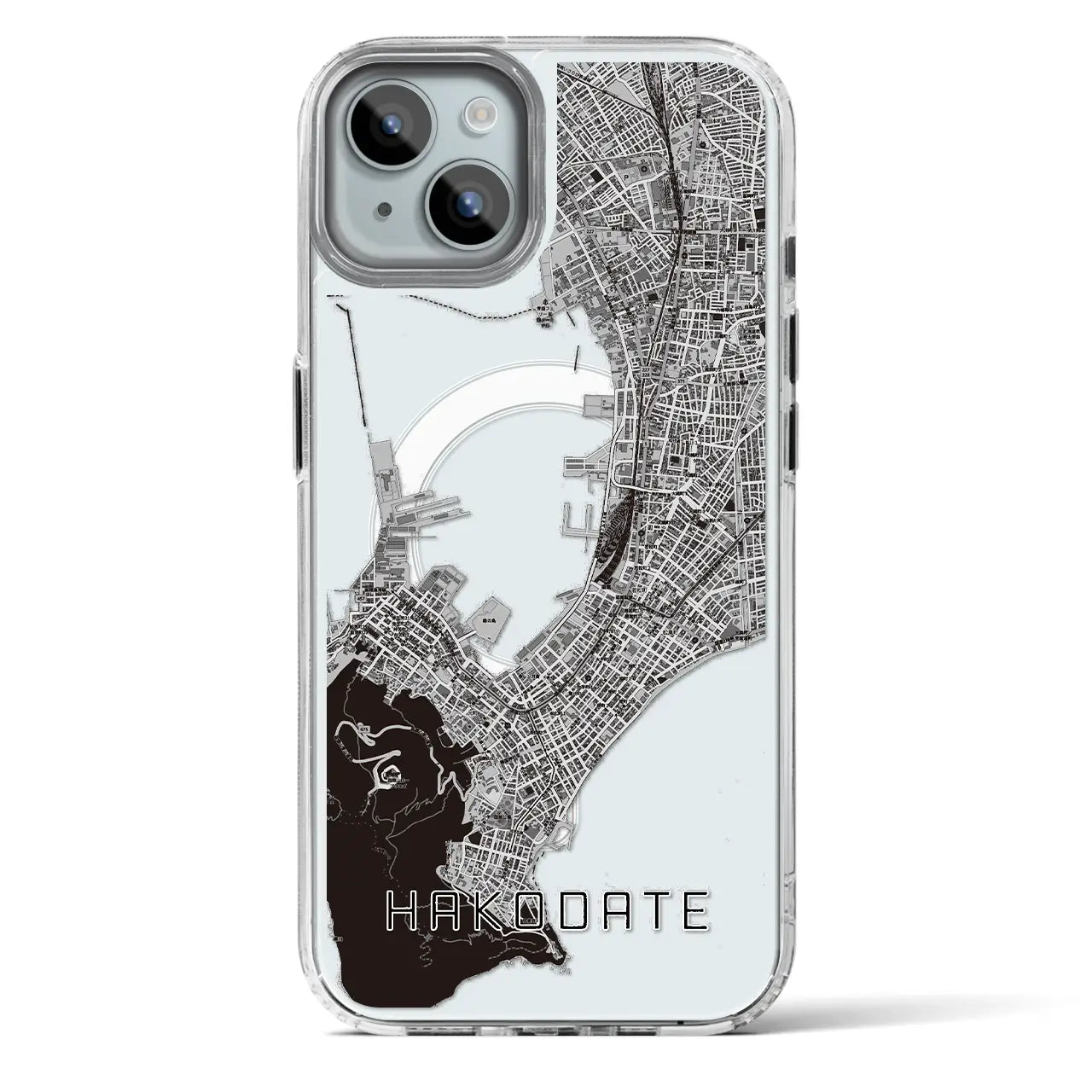 【函館（北海道）】地図柄iPhoneケース（MagSafeタイプ）
