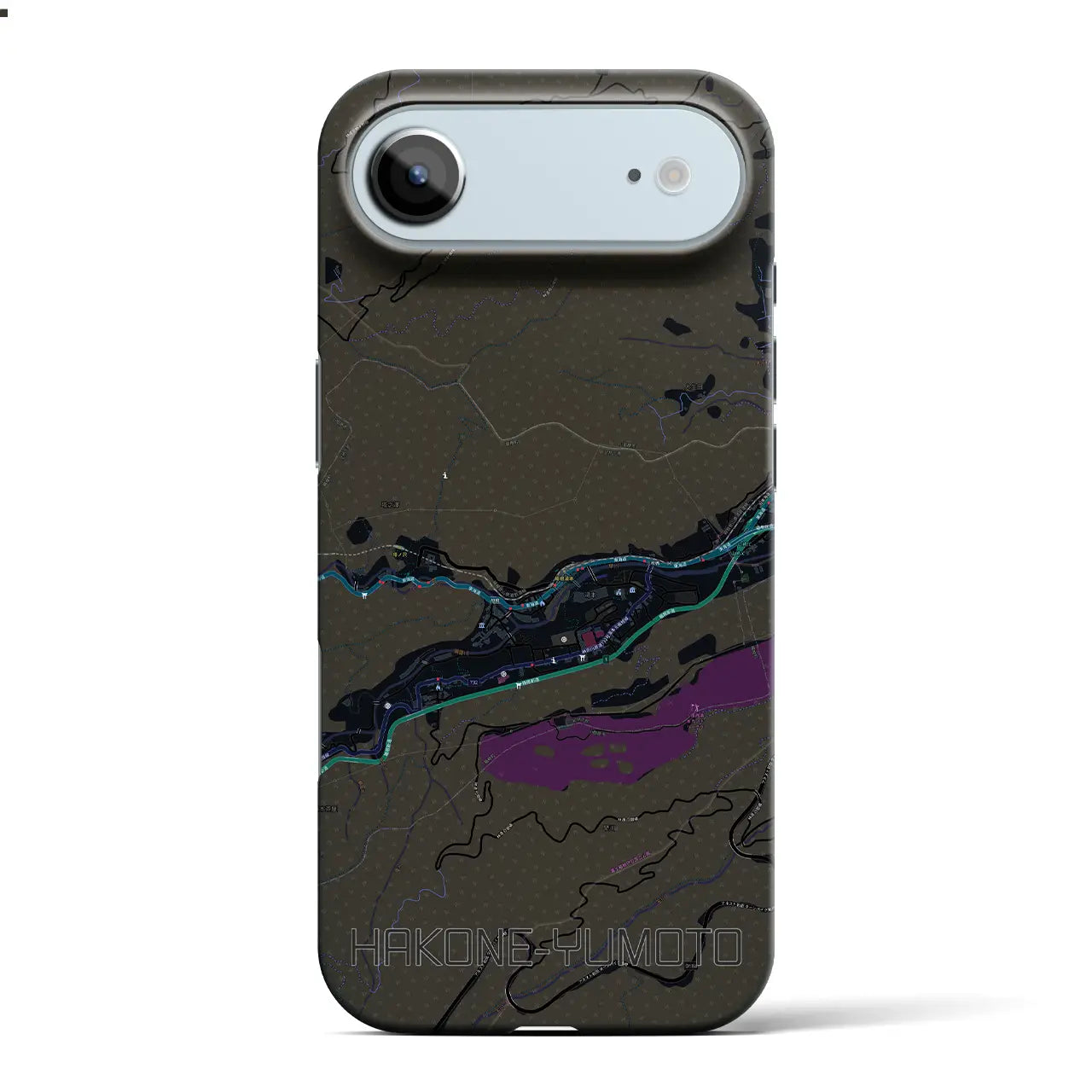 【箱根湯本（神奈川県）】地図柄iPhoneケース（バックカバータイプ）