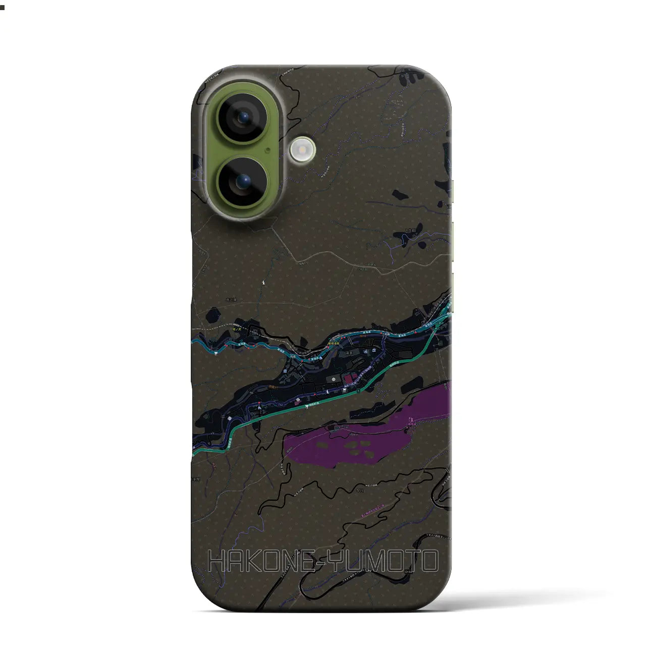 【箱根湯本（神奈川県）】地図柄iPhoneケース（バックカバータイプ）