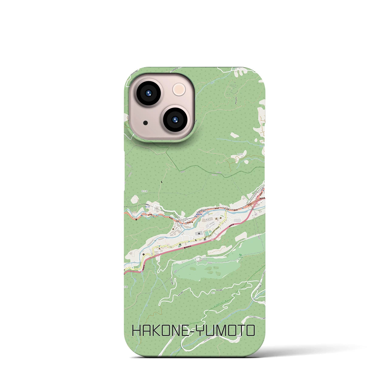 【箱根湯本（神奈川県）】地図柄iPhoneケース（バックカバータイプ）