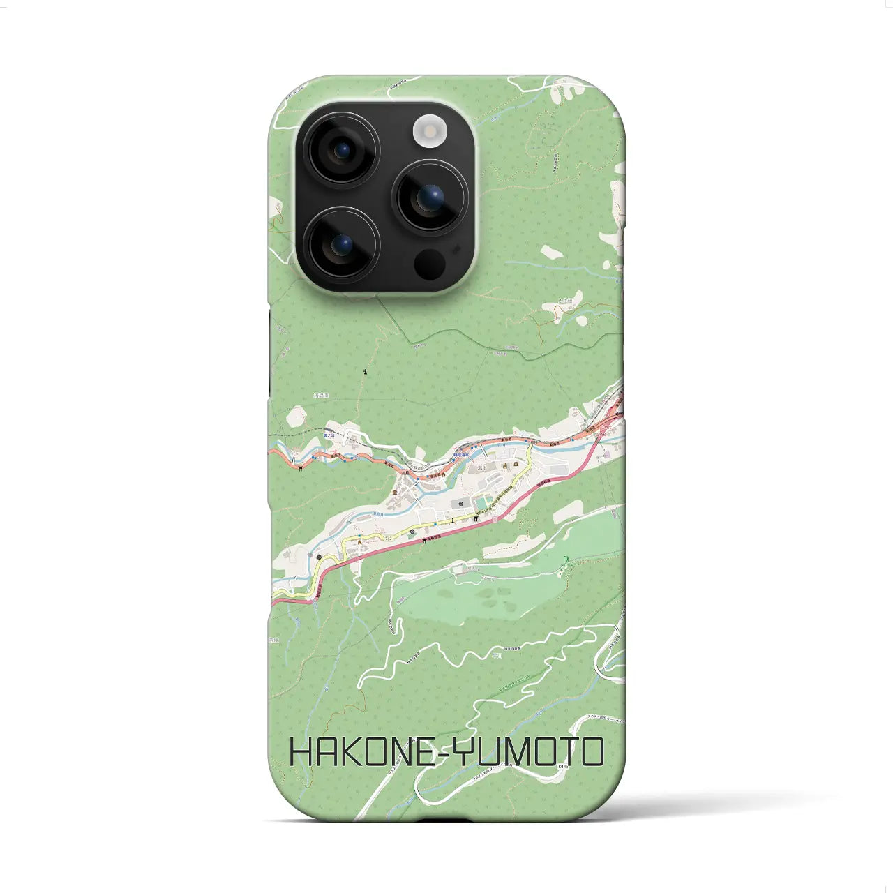 【箱根湯本（神奈川県）】地図柄iPhoneケース（バックカバータイプ）