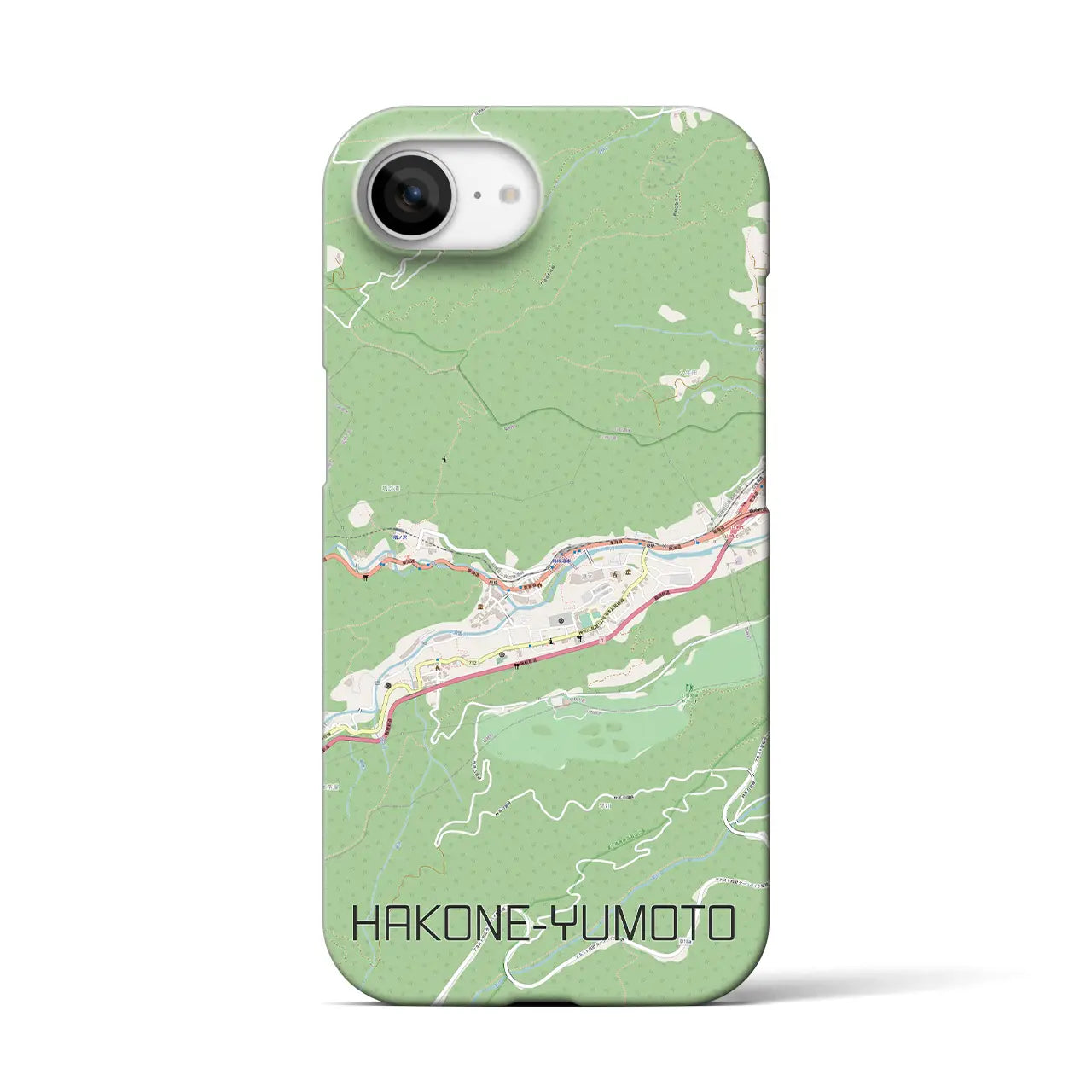 【箱根湯本（神奈川県）】地図柄iPhoneケース（バックカバータイプ）