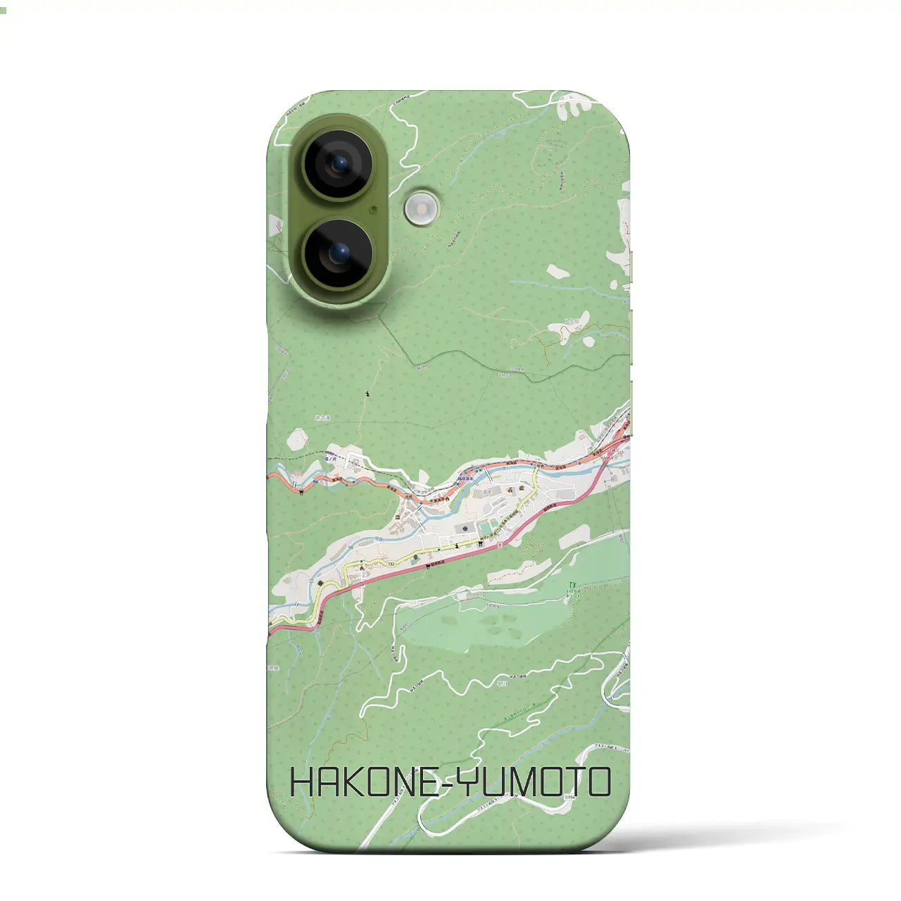 【箱根湯本（神奈川県）】地図柄iPhoneケース（バックカバータイプ）ナチュラル・iPhone 17 Pro Max 用