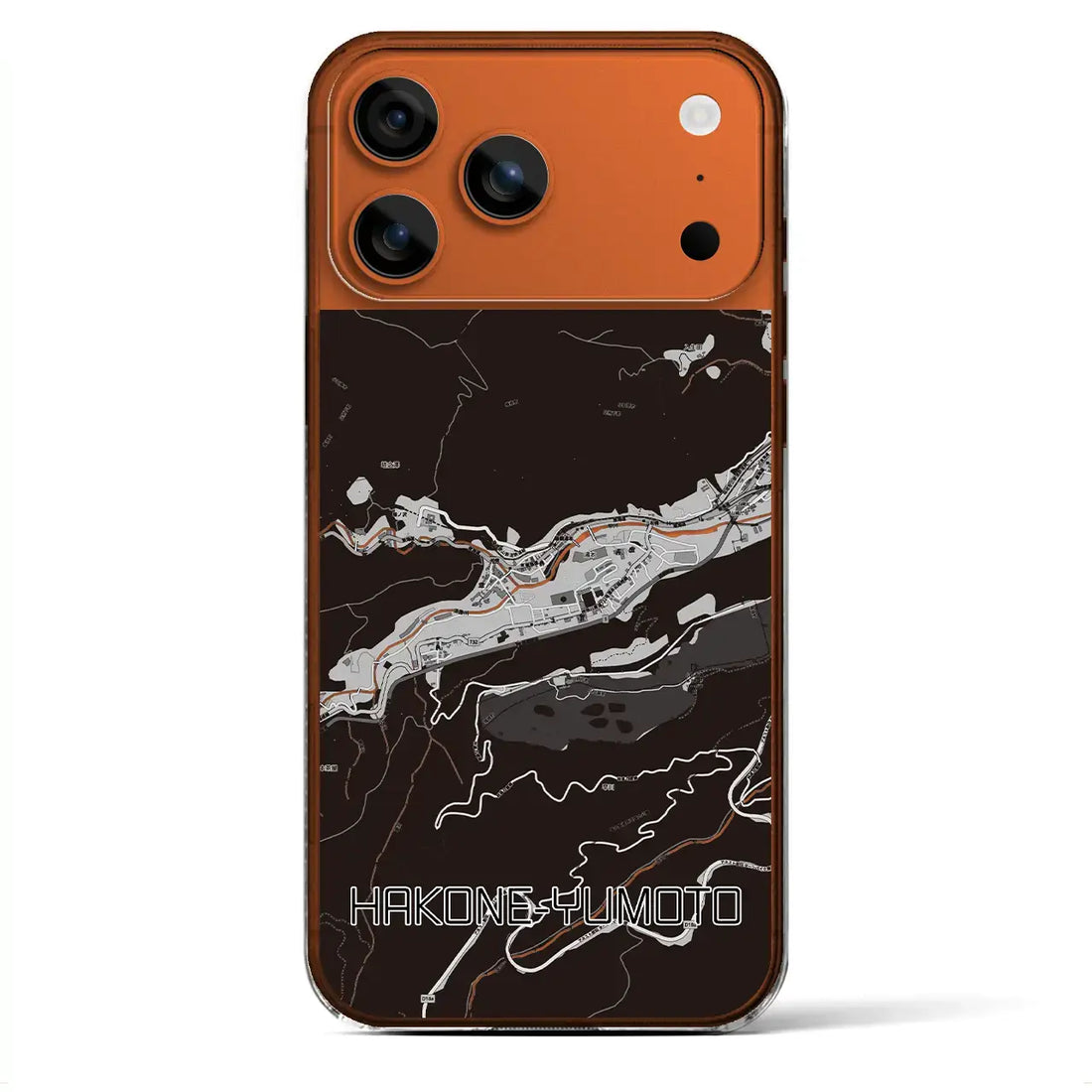 【箱根湯本（神奈川県）】地図柄iPhoneケース（クリアタイプ）