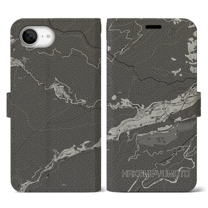 【箱根湯本（神奈川県）】地図柄iPhoneケース（手帳タイプ）