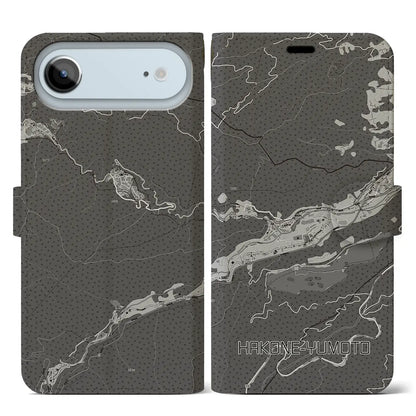 【箱根湯本（神奈川県）】地図柄iPhoneケース（手帳タイプ）