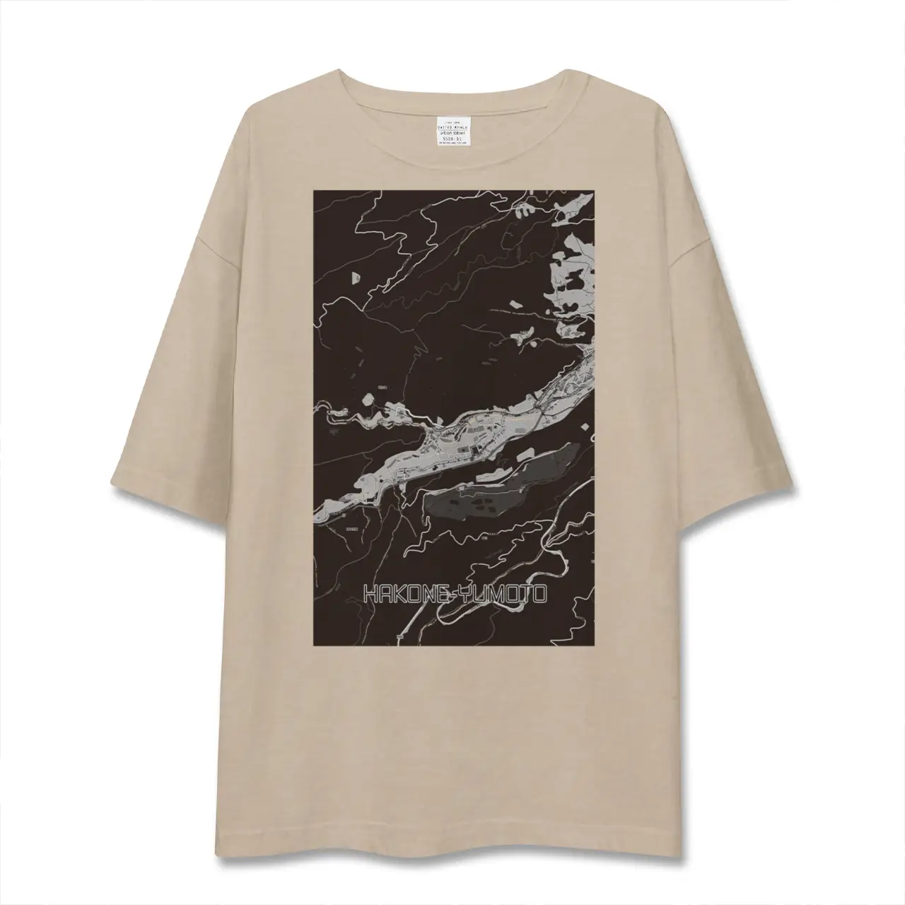 【箱根湯本（神奈川県）】地図柄ビッグシルエットTシャツ