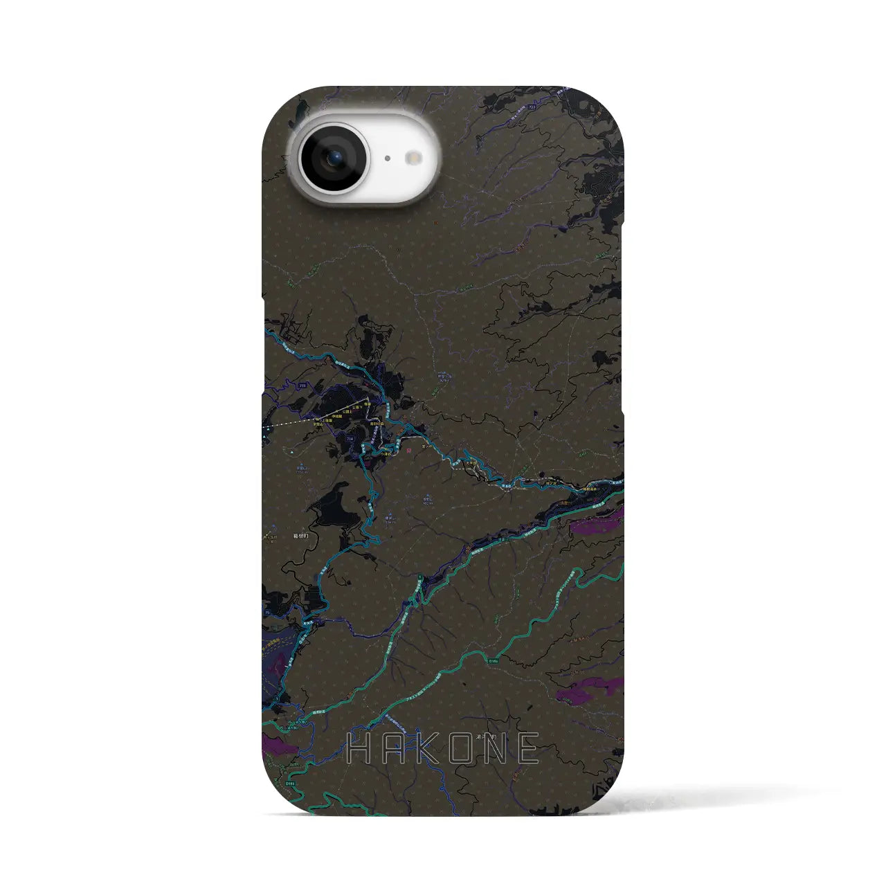 【箱根（神奈川県）】地図柄iPhoneケース（バックカバータイプ）
