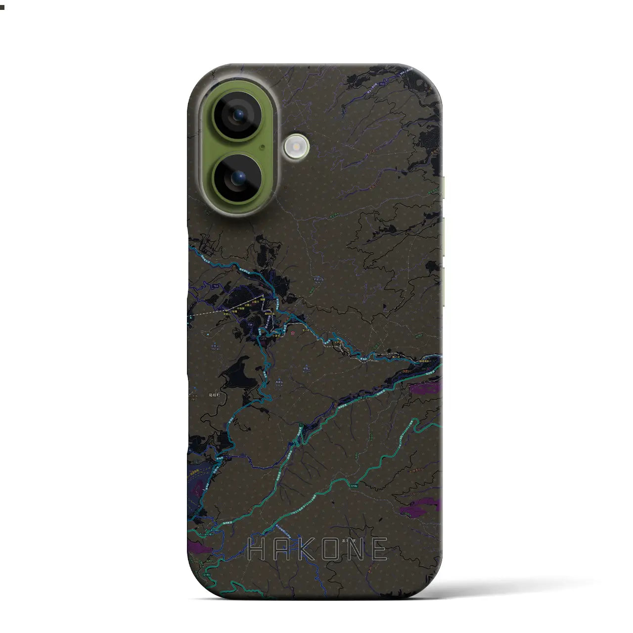 【箱根（神奈川県）】地図柄iPhoneケース（バックカバータイプ）