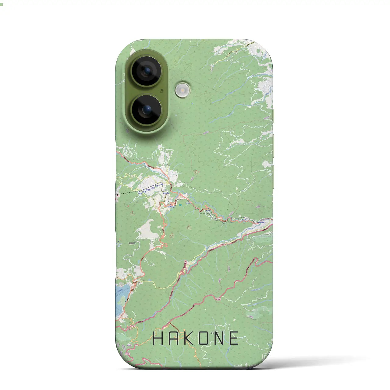【箱根（神奈川県）】地図柄iPhoneケース（バックカバータイプ）