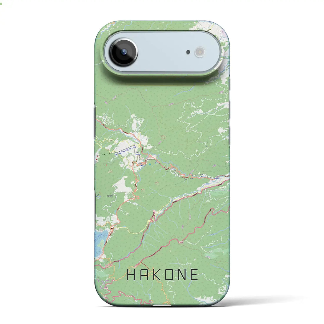 【箱根（神奈川県）】地図柄iPhoneケース（バックカバータイプ）ブラック・iPhone 17 Pro Max 用