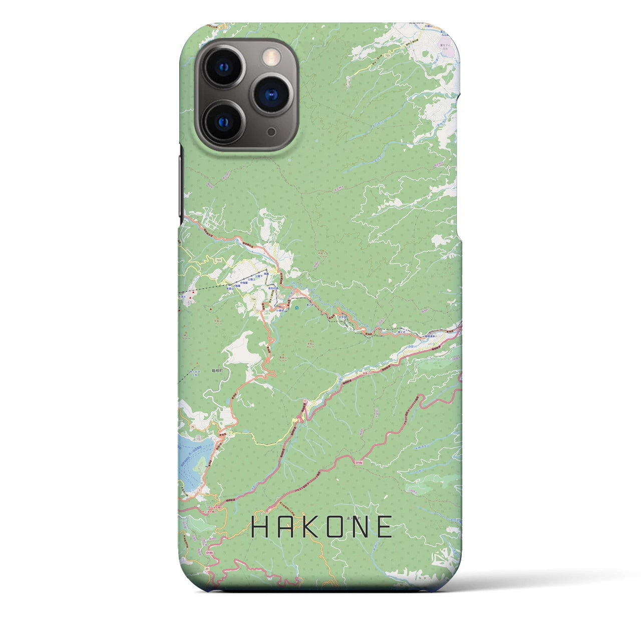 【箱根（神奈川県）】地図柄iPhoneケース（バックカバータイプ）