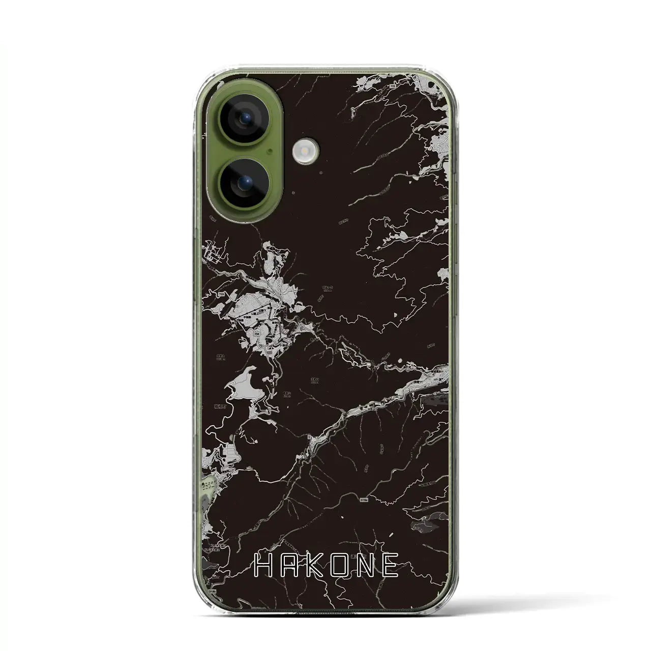 【箱根（神奈川県）】地図柄iPhoneケース（クリアタイプ）