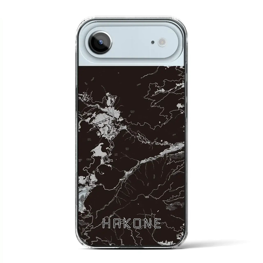 【箱根(神奈川県)】地図柄iPhoneケース(クリアタイプ)モノトーン・iPhone 17 Pro Max 用