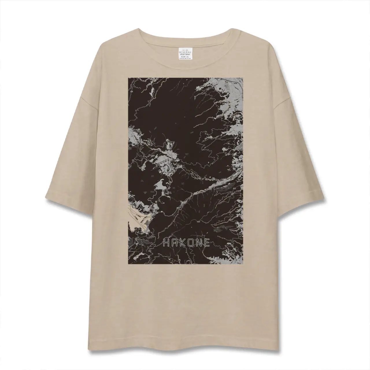 【箱根（神奈川県）】地図柄ビッグシルエットTシャツ