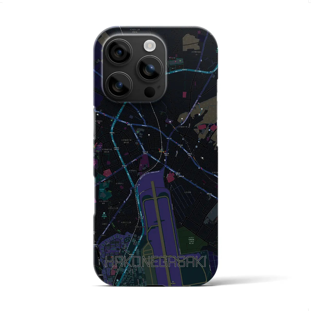 【箱根ケ崎（東京都）】地図柄iPhoneケース（バックカバータイプ）