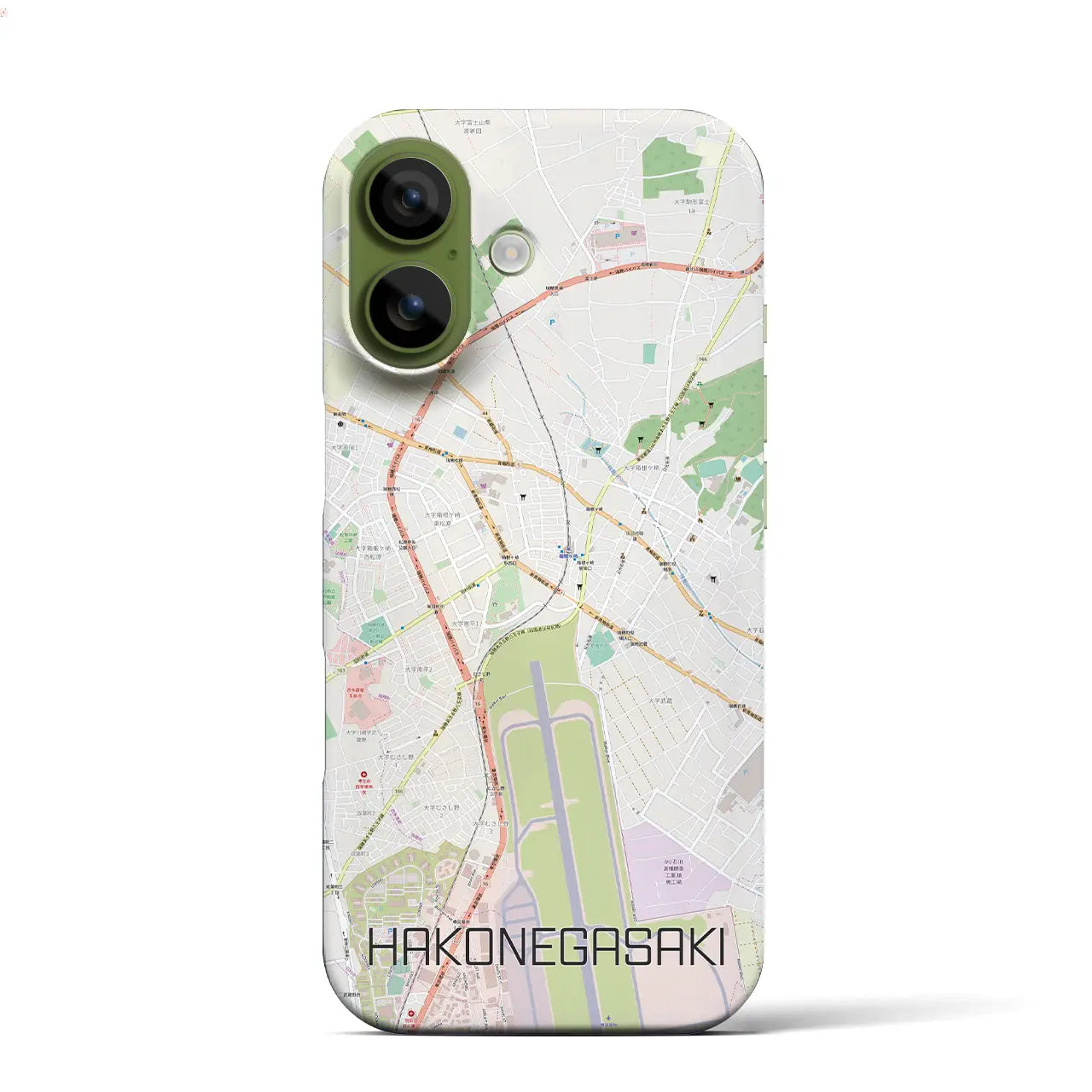 【箱根ケ崎（東京都）】地図柄iPhoneケース（バックカバータイプ）