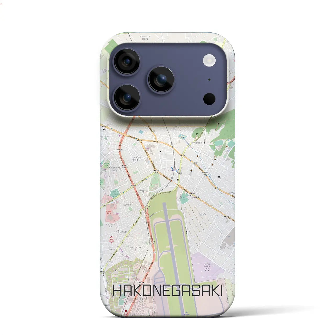 【箱根ケ崎（東京都）】地図柄iPhoneケース（バックカバータイプ）