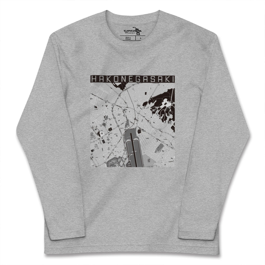 【箱根ケ崎（東京都）】地図柄ロングスリーブTシャツ