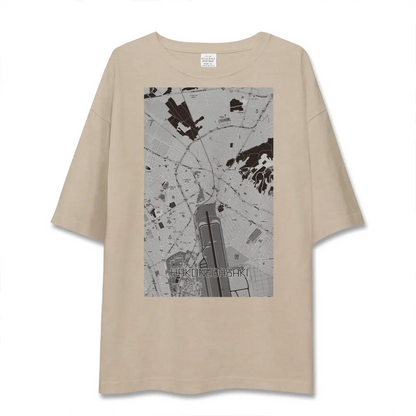 【箱根ケ崎（東京都）】地図柄ビッグシルエットTシャツ