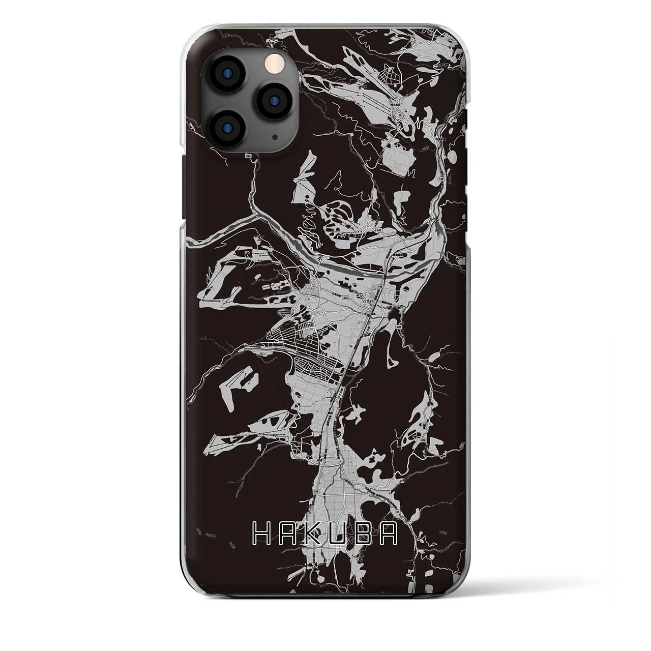 【白馬（長野県）】地図柄iPhoneケース（クリアタイプ）