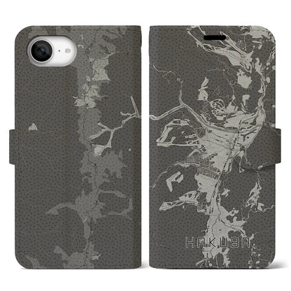 【白馬（長野県）】地図柄iPhoneケース（手帳タイプ）